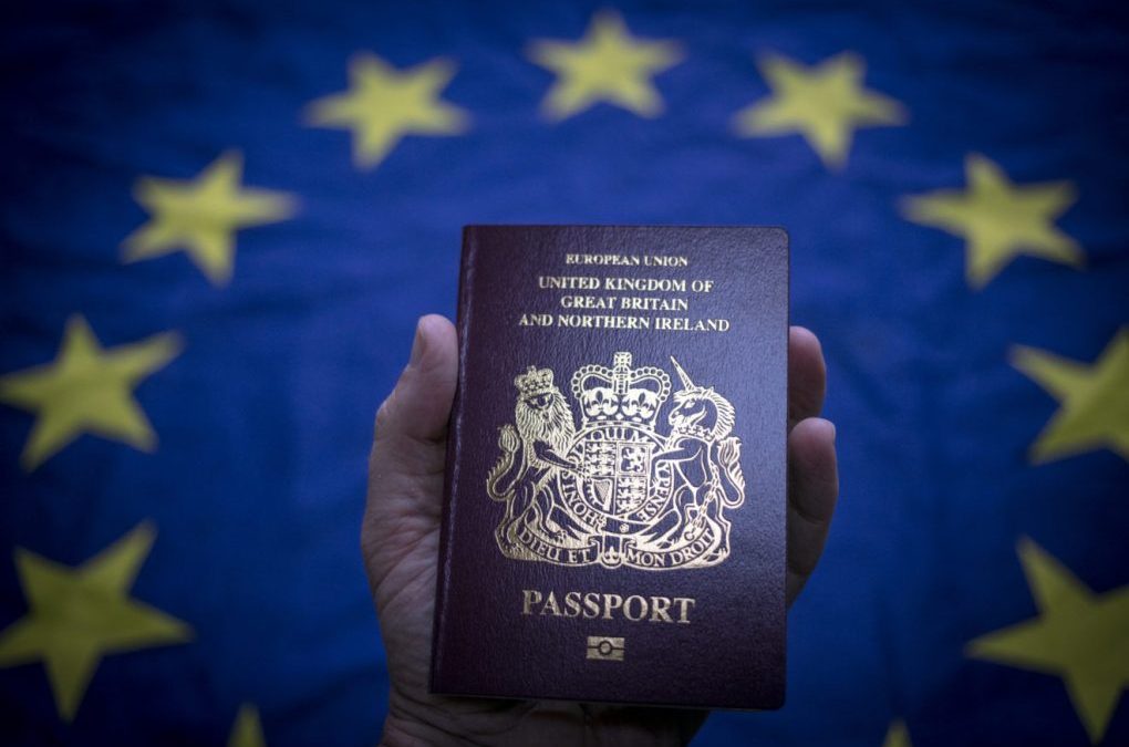Passport stamped Spain-UK